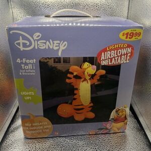 Disney Airblown Inflatable Tigger 4 Ft Halloween Lighted Gemmy 2004